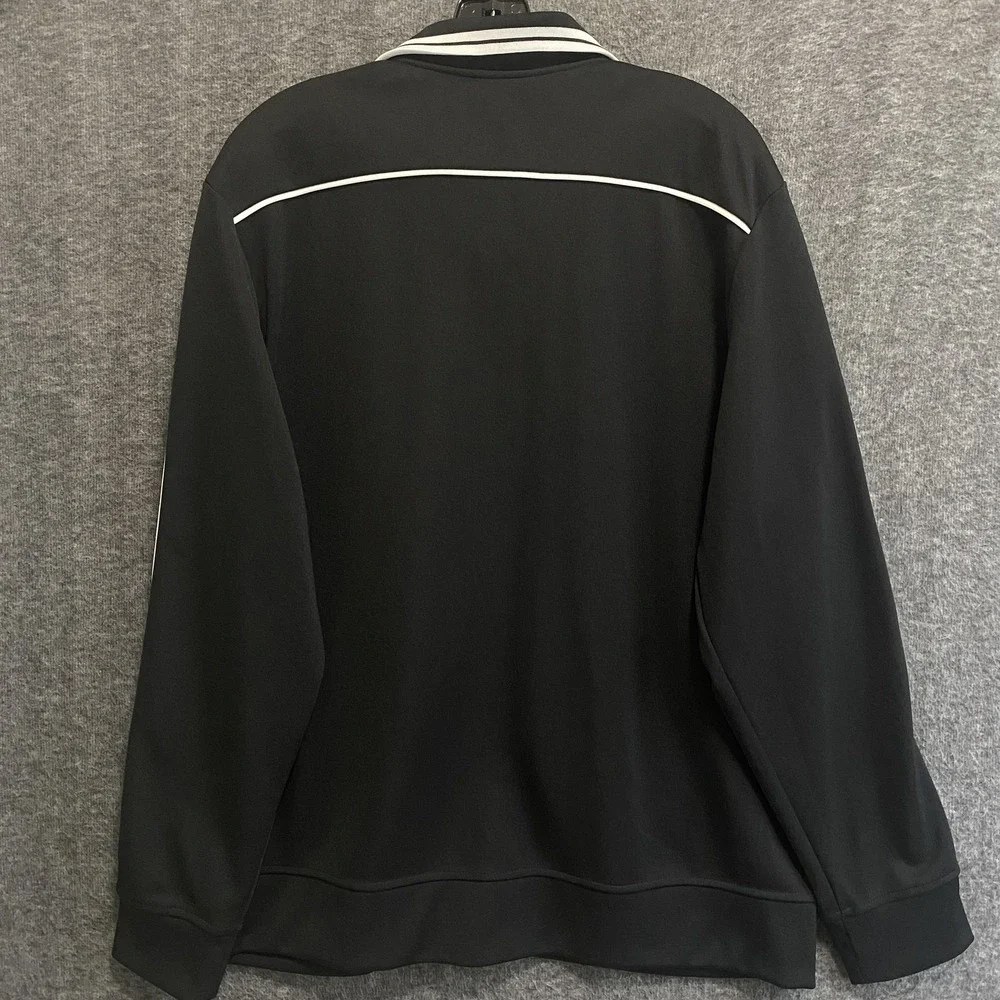 Starter Track Jacket Mens XL Black Vintage Y2K Full Zip Athletic‎ Retro Stripe